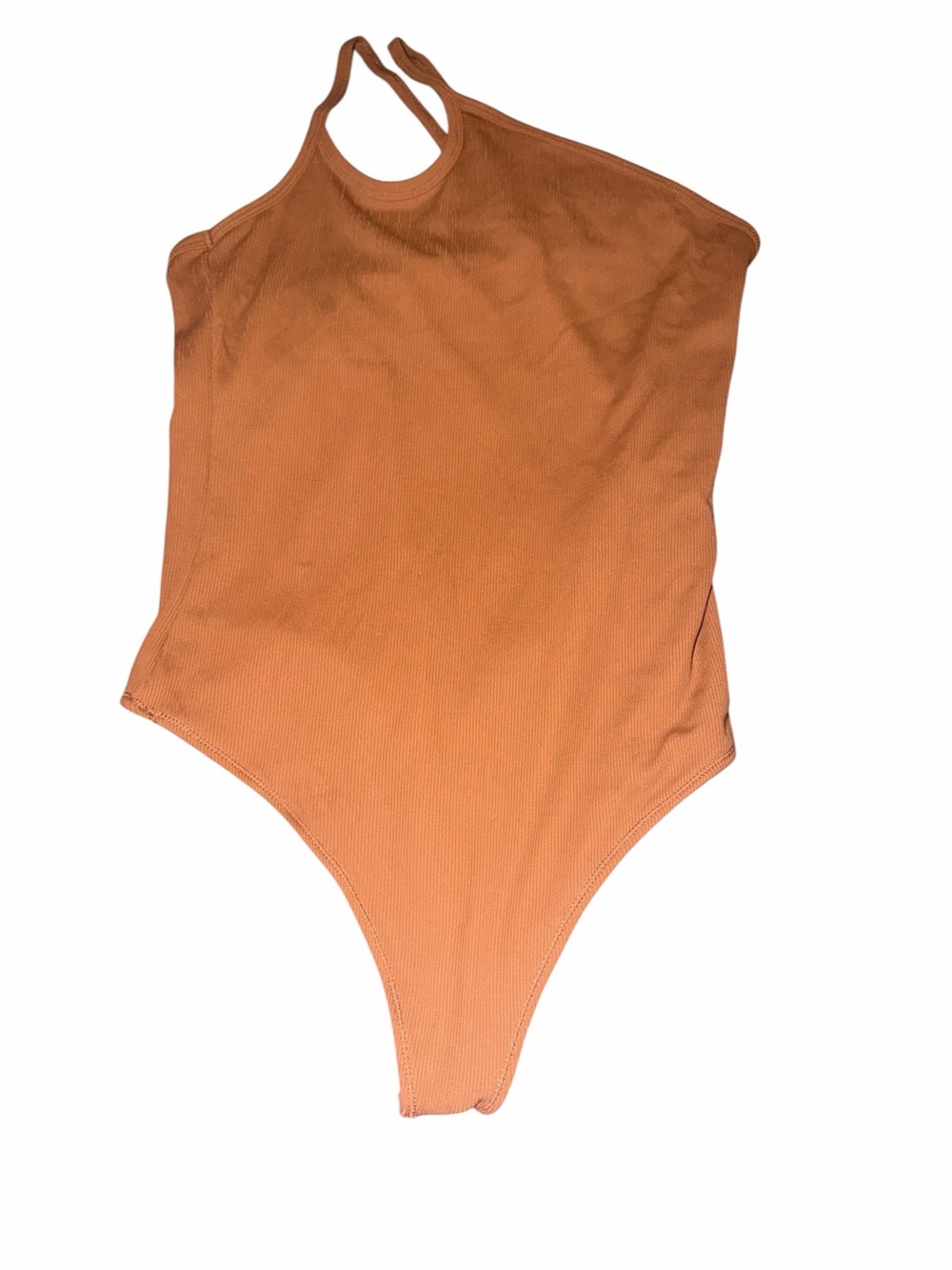 Abercrombie Asymmetrical One Shoulder Ribbed Bodysuit
